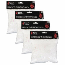 (4) Iridescent Snowflakes Artificial Fake Snow Christmas Decoration Sparkle Confetti