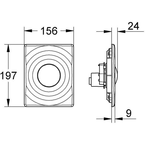Grohe GROHE 38574000 | Surf WC Wall Plate 1