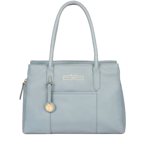 'Chatham' Cashmere Blue Leather Handbag 1