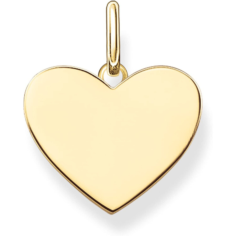 Thomas Sabo Women's Pendant Love Bridge Heart 925 Sterling Silver Yellow Gold