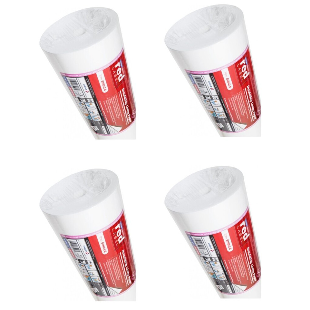 4x Erurf Heat saver Wall Insulation Polystyrene Lining Paper 4mm x 10M