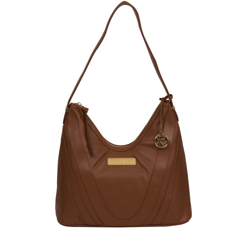 'Felicity' Tan Leather Shoulder Bag 1