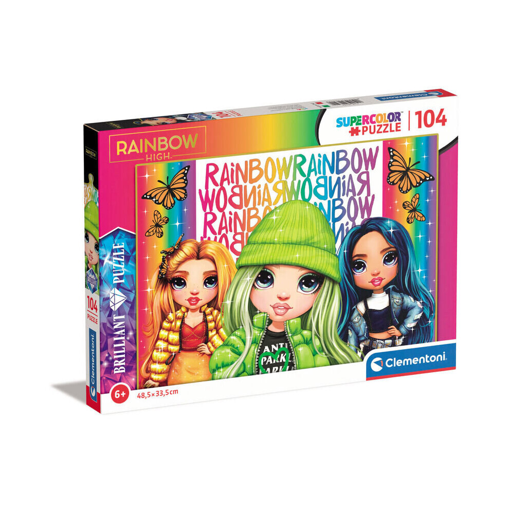 Clementoni Rainbow High Puzzle Of 104 Pieces - Version 1 - 48.5 x 33.5 CM