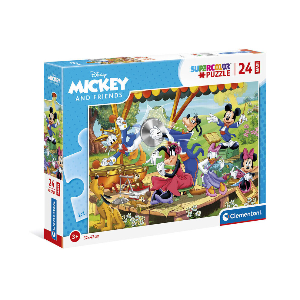 Clementoni Disney Mickey And Friends Maxi Puzzle Of 24 Pieces - 37 X 28.1 X 5.5 Cm