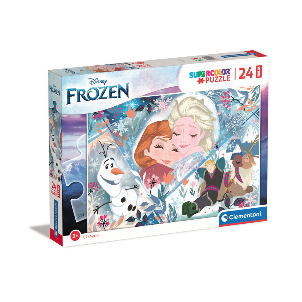 New Clementoni Disney Frozen Maxi Puzzle Of 24 Pieces - 62 X 42 Cm 8005125242245