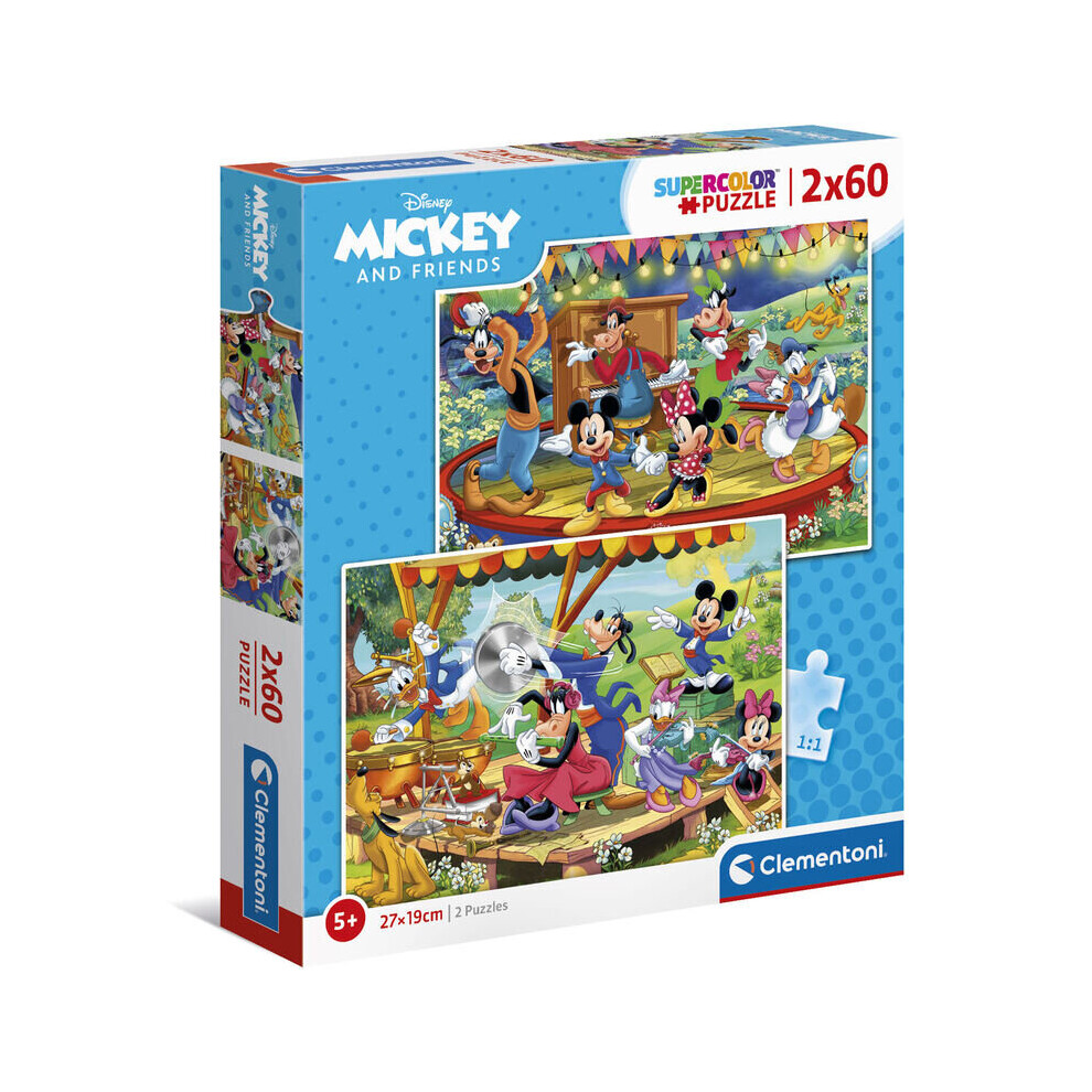 Clementoni Disney Mickey And Friends Puzzle Of 2 x 60 Pieces - 28 x 24.4 x 3.9 CM