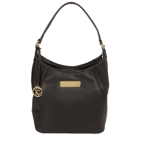 'Abigail' Black Leather Shoulder Bag