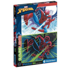 Clementoni Marvel Spiderman Glowing Puzzle Of 104 Pieces - 33.5 x 23.5 CM