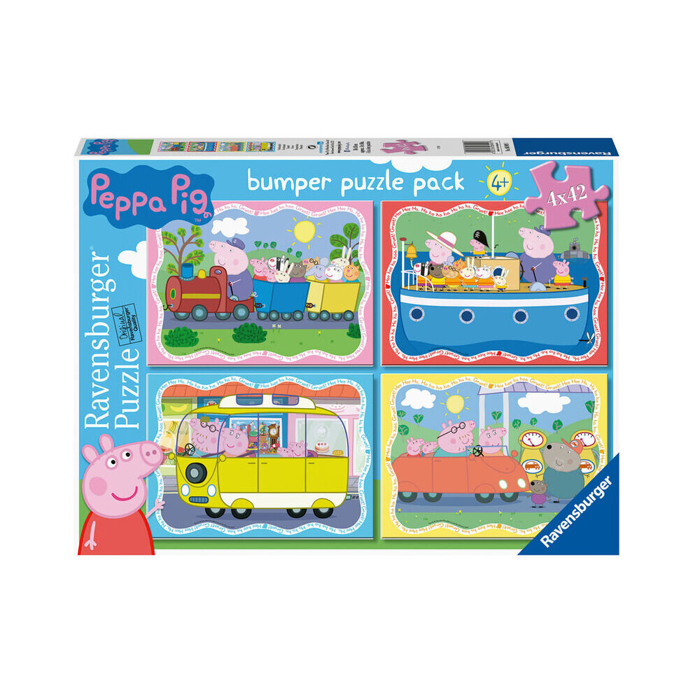 Ravensburger Peppa Pig Puzzle Of 4 x 42 Pieces - 36 x 26 CM