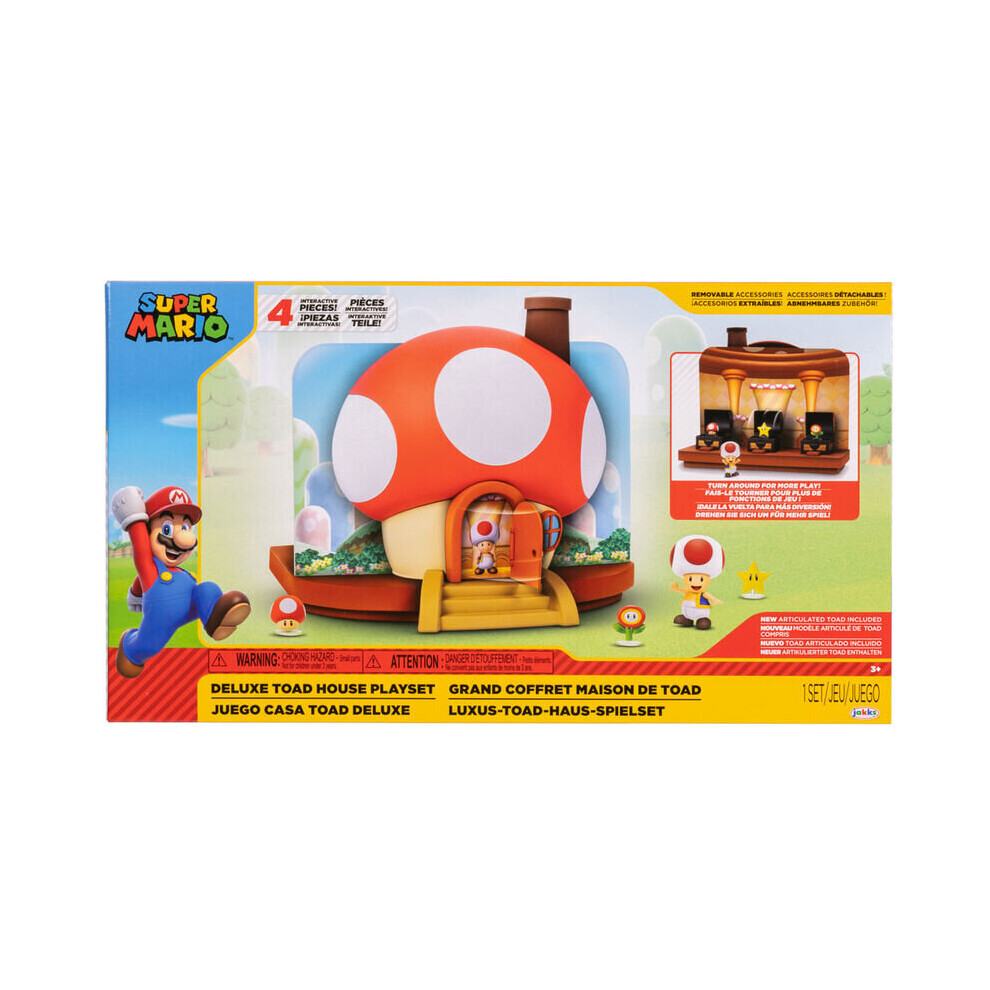 Jakks Super Mario Bros House Toad Playset