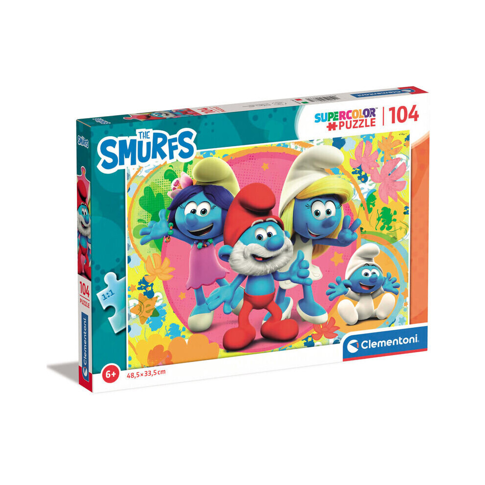 Clementoni The Smurfs Puzzle Of 104 Pieces - 48.5 x 33.5 CM