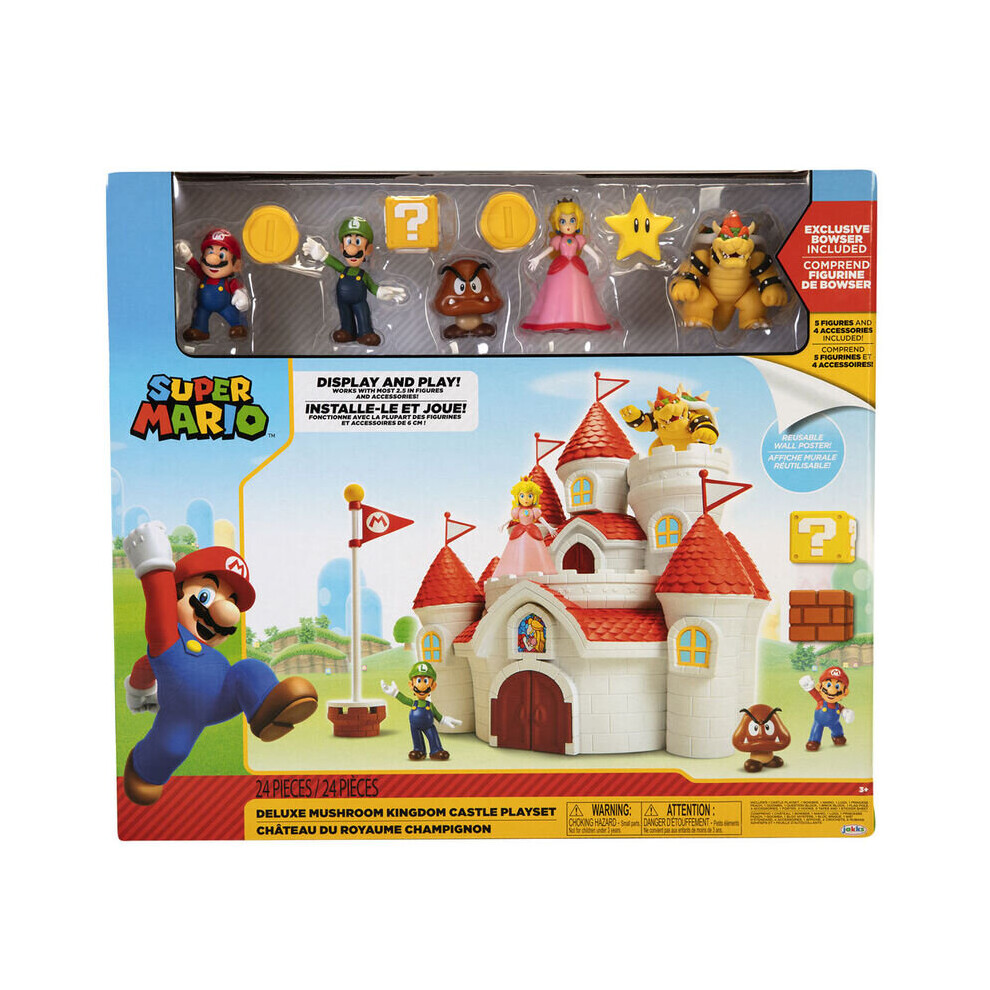 Jakks Super Mario Bros Mushroom Kingdom Deluxe Castle Playset