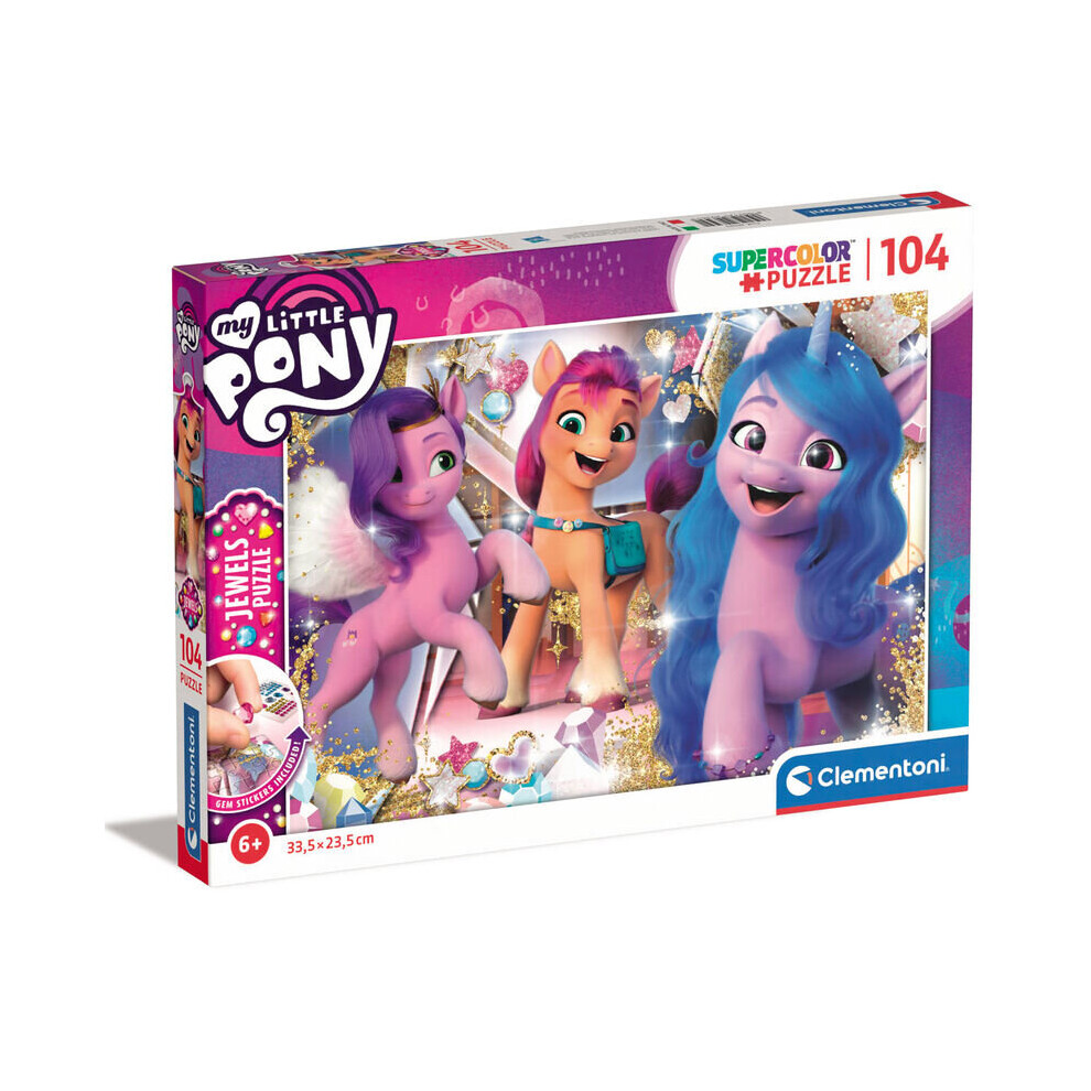 New Clementoni My Little Pony Jewels Puzzle Of 104 Pieces - 33.5 X 23.5 Cm 8005125203451