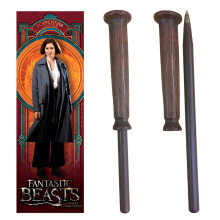 The Noble Collection Fantastic Beasts Porpentina Goldstein Wand Pen And Bookmark - 18.5 CM
