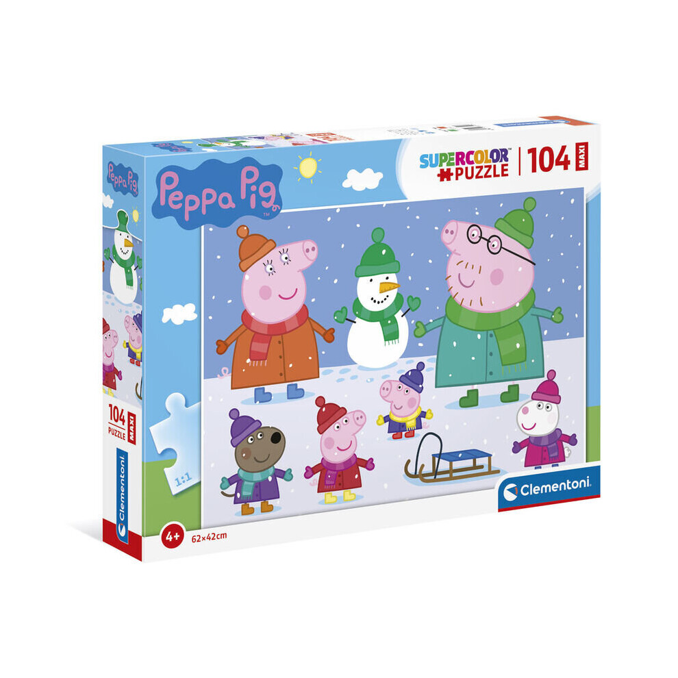 Clementoni Peppa Pig Maxi Puzzle Of 104 Pieces - Version 2 - 37 x 28.1 x 5.5 CM