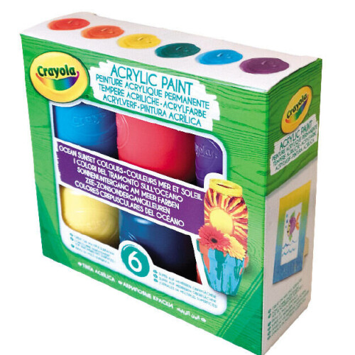 Crayola Crayola Set 6 Acrylic Sunset Colours