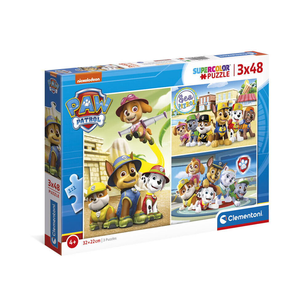 Clementoni Paw Patrol Puzzle Of 3 x 48 Pieces - 34.3 x 24.3 x 3.5 CM