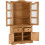 Seconique Corona 3' Distressed Waxed Pine/Clear Glass Buffet Hutch 2