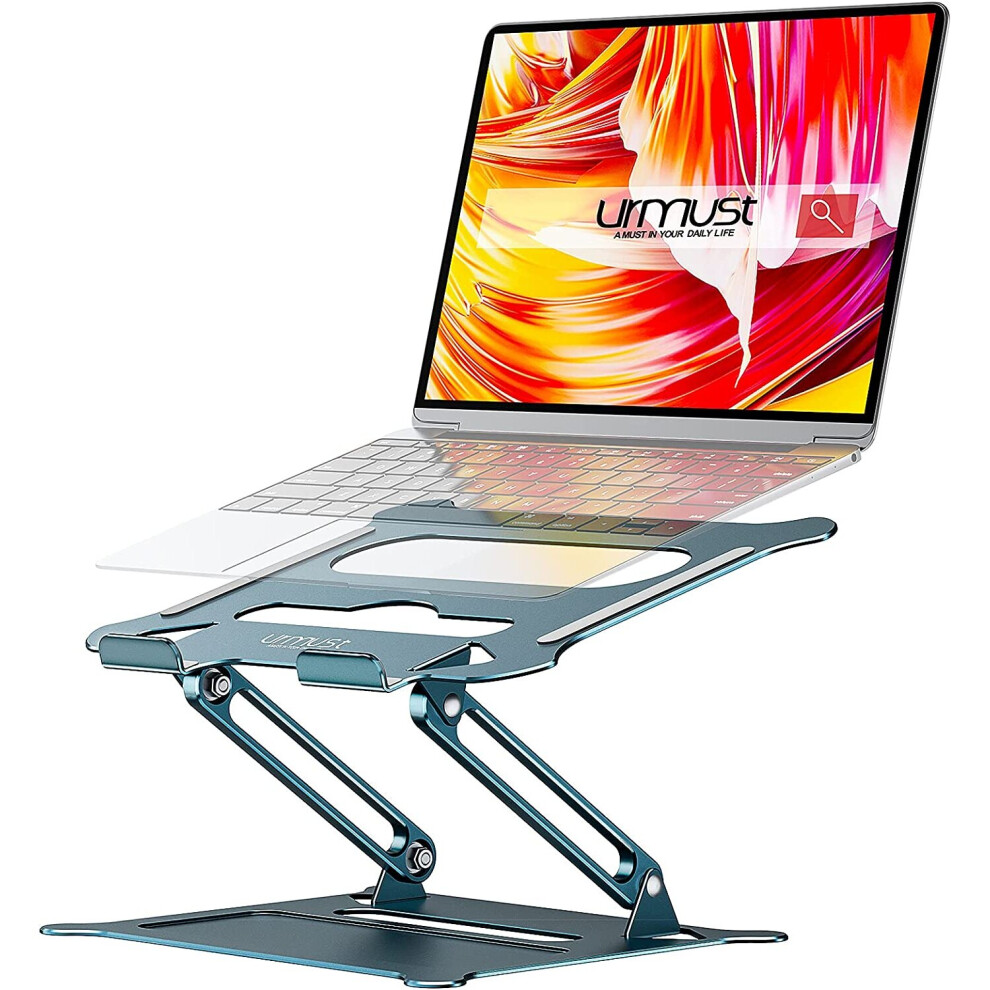 Urmust Laptop Notebook Stand Holder, Ergonomic Adjustable Ultrabook Stand Riser Portable with Heat-Vent Compatible with MacBook Air Pro, Dell, HP,