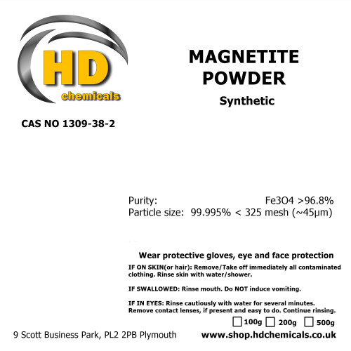 (100g) Magnetite Powder Very Fine 325 Mesh Synthetic 1