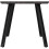 Seconique Quebec Wave Edge Black Wood Grain/Black Dining Table Only 4
