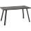 Seconique Quebec Wave Edge Black Wood Grain/Black Dining Table Only 1