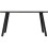 Seconique Quebec Wave Edge Black Wood Grain/Black Dining Table Only 2