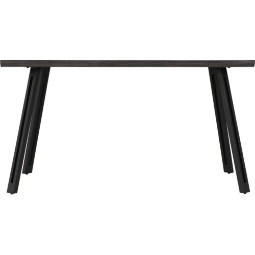Seconique Quebec Wave Edge Black Wood Grain/Black Dining Table Only 1
