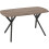 Seconique Athens Rectangular Medium Oak Effect/Black Dining Table Only 1