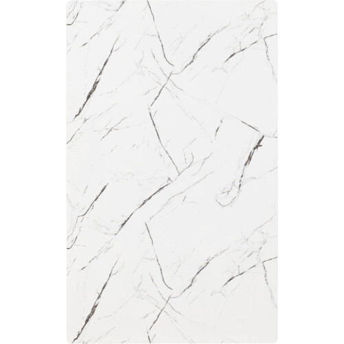 Seconique Marlow White Marble Effect/Black Dining Table 1