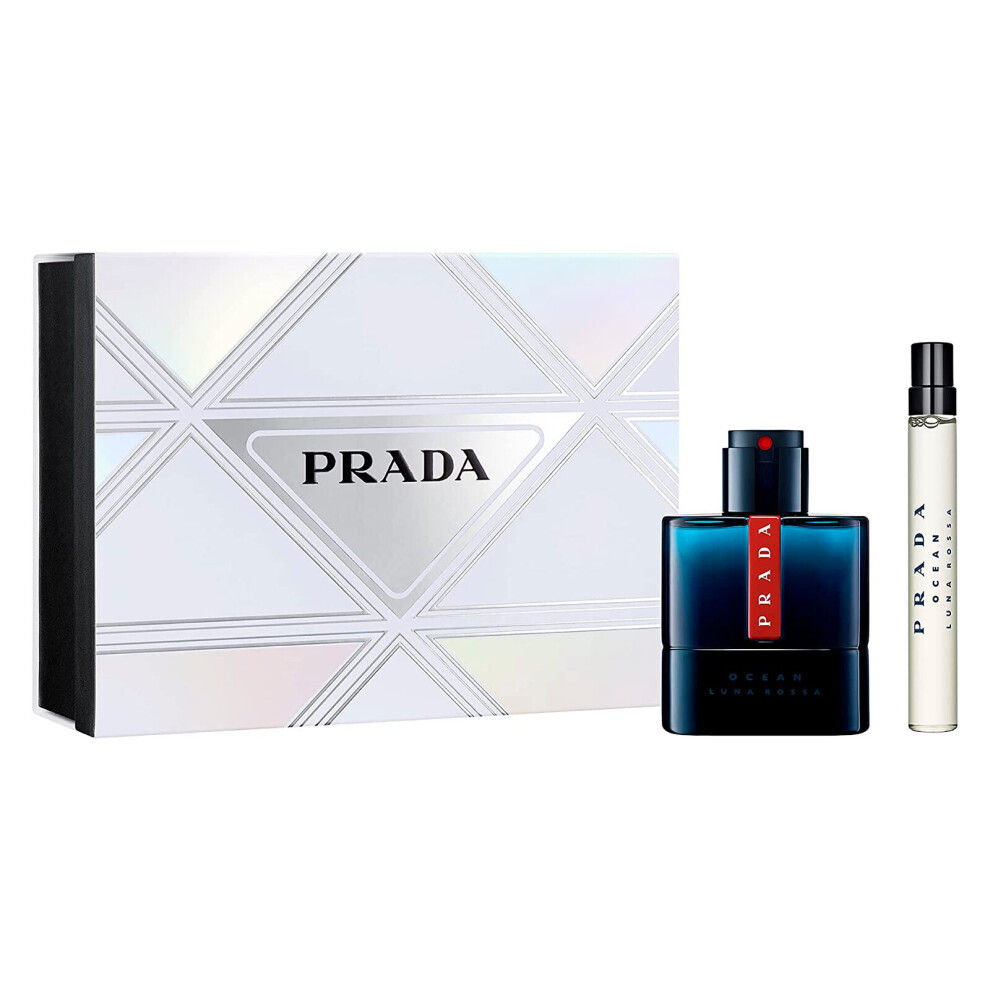 Prada Luna Rossa Ocean 50ml EDT + 10ml EDT Spray Set for Men
