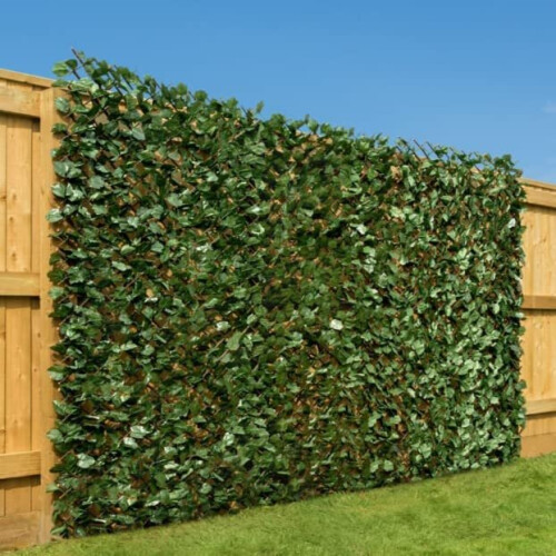 Artificial Ivy Screen Expandable Willow Trellis Fence Maple Leaf 2x1m 1
