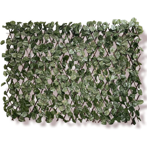 Artificial Ivy Screen Expandable Willow Trellis Fence Maple Leaf 2x1m