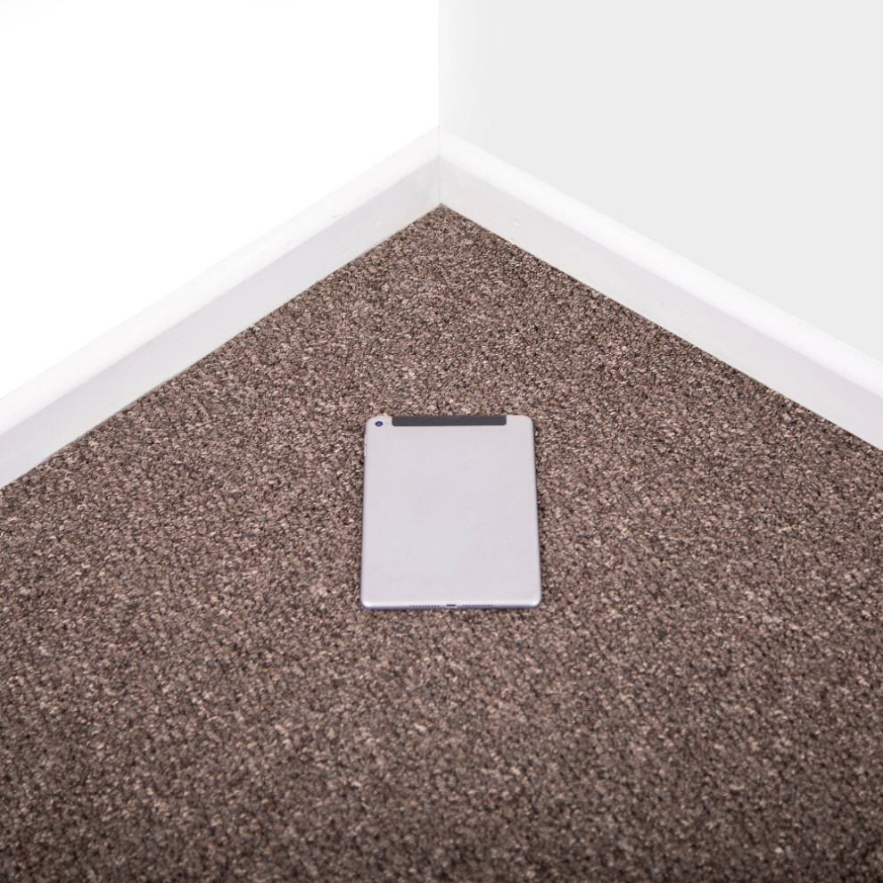 (5M X 4M Width) Chocolate Brown Berber Loop Carpet 5056524023013
