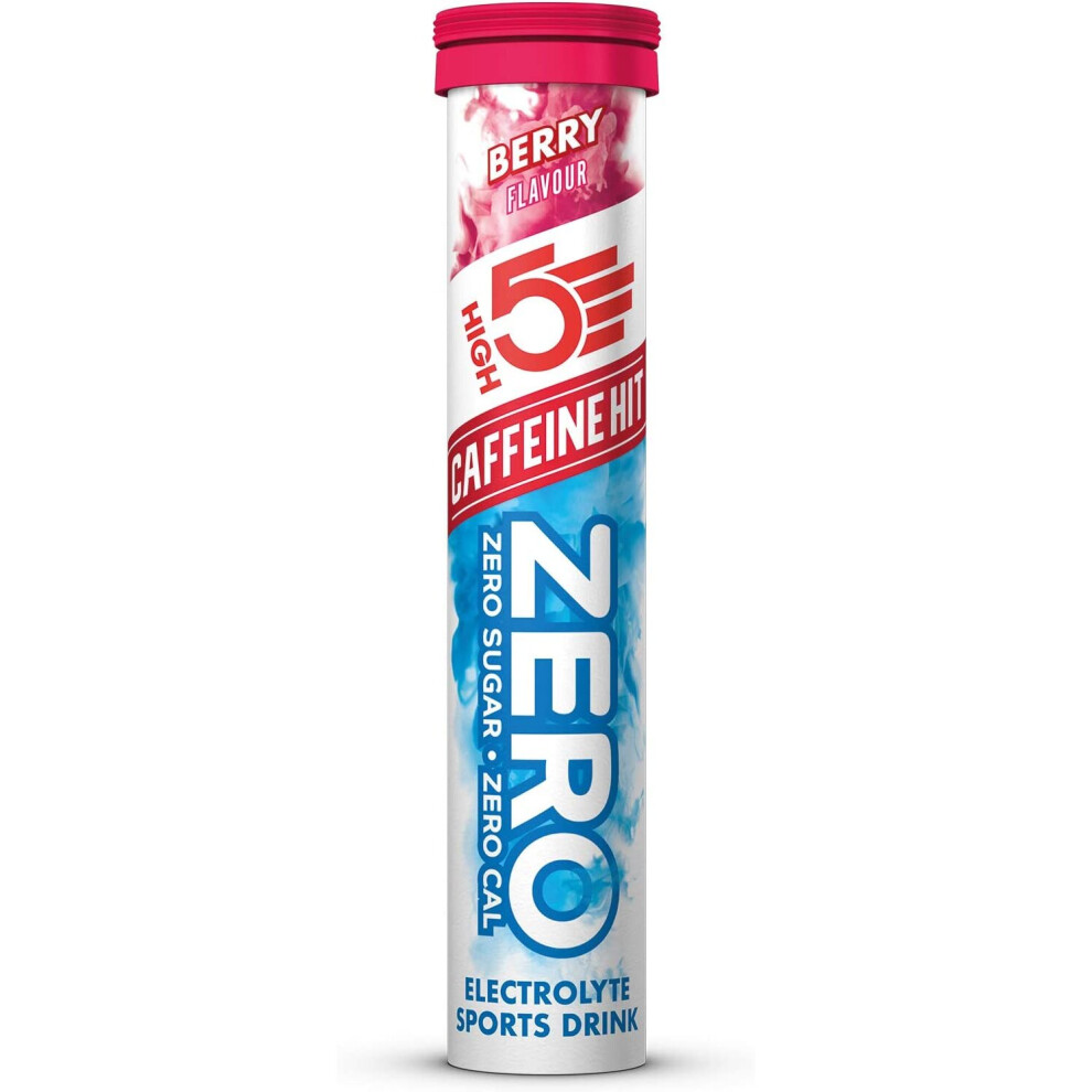 High5 Zero Caffeine Hit Electrolyte Hydration Tablets Added Vitamin C | (Berry, 20 Tabs)