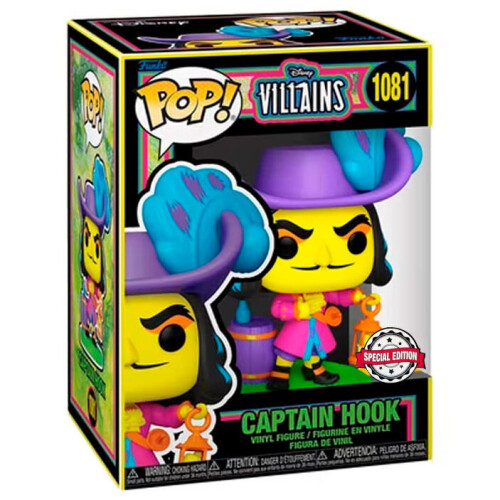 Funko Funko POP Figure Disney Villains Hook Black Light Exclusive