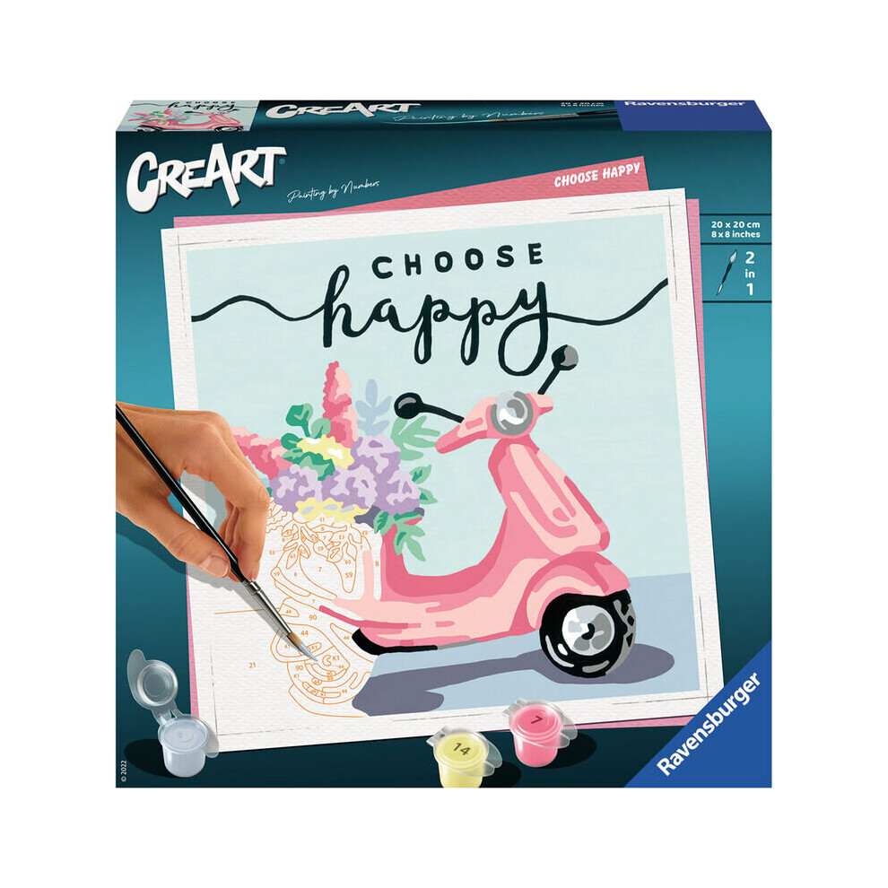 Ravensburger CreArt Choose Happiness Painting Kit - 20 x 20 CM