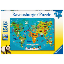 Ravensburger Tierweltkarte XXL 150 Teile Puzzle