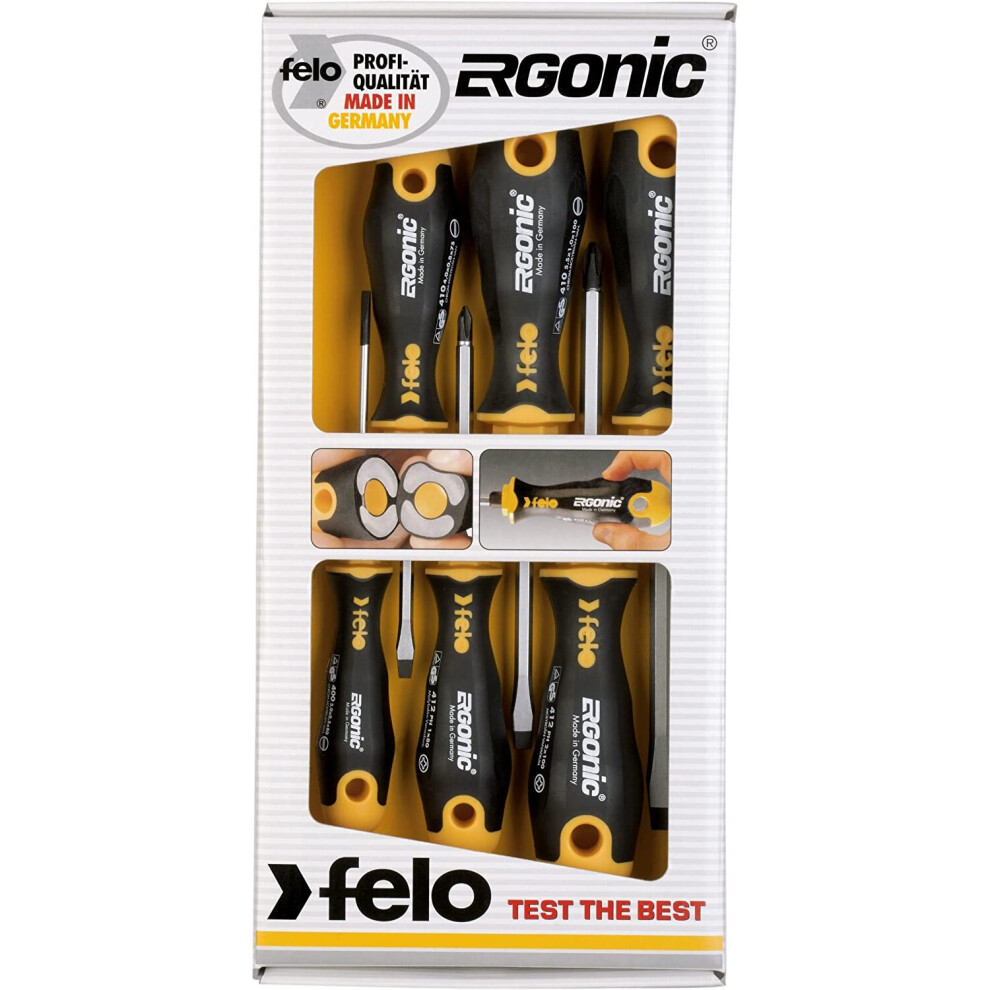 Felo 715753693 Ergonic 5 Pc Set Slotted & Phillips 4007157536938