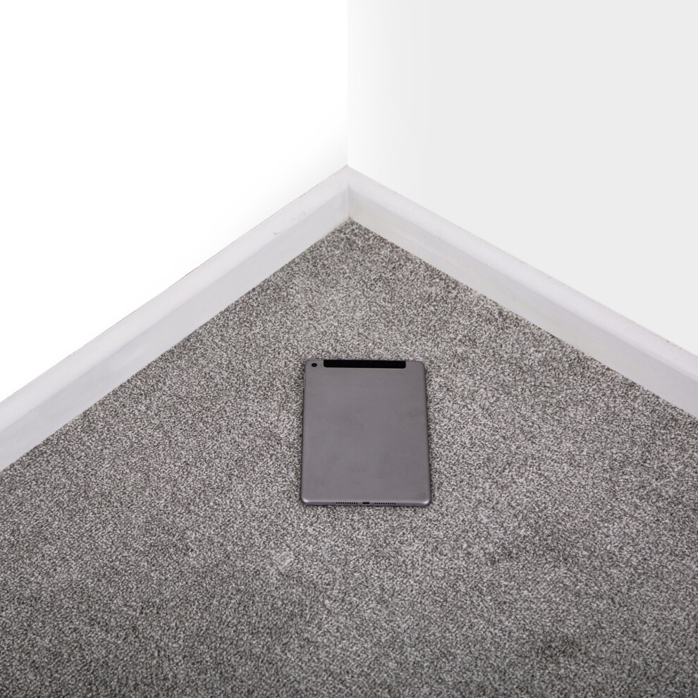 (6M X 4M Width) Grey Crystal Shade Thick Saxony Carpet 5056524023709