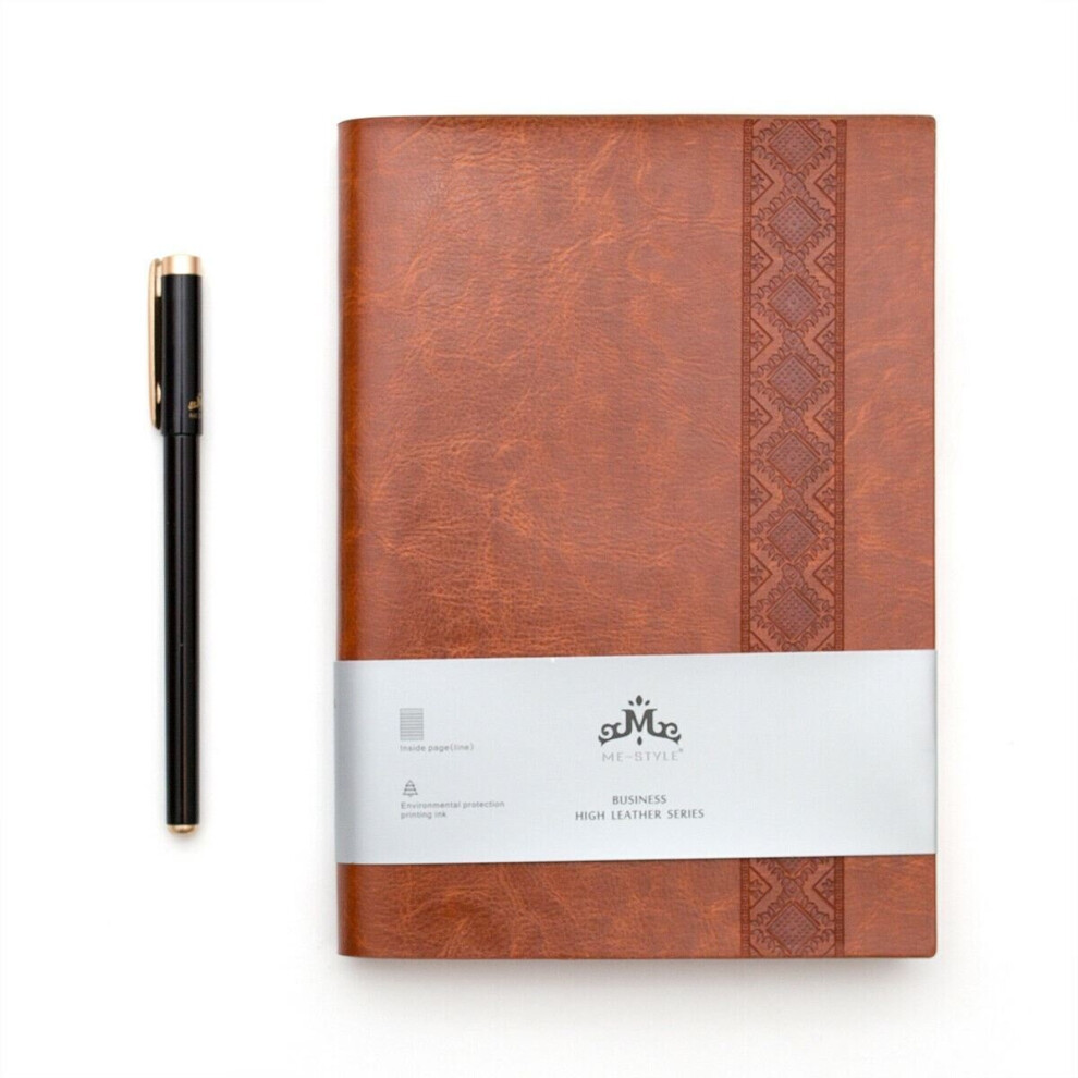 (TAN) LEATHER VINTAGE LINED PAGES NOTE BOOK JOURNAL GIFT