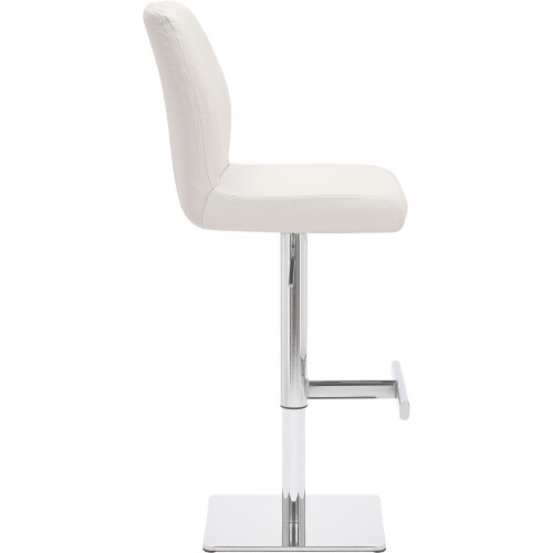 Deluxe Ravenna Leather Bar Stool White 1