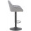 Velluto Matt Black Bar Stool Grey Velvet 2
