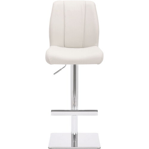 Deluxe Ravenna Leather Bar Stool White 2
