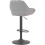 Velluto Matt Black Bar Stool Grey Velvet 4