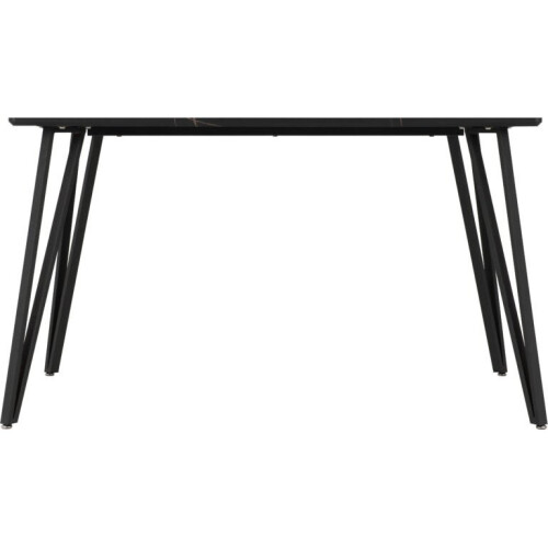 Marlow Black Marble Effect/Black Dining Table Only 2