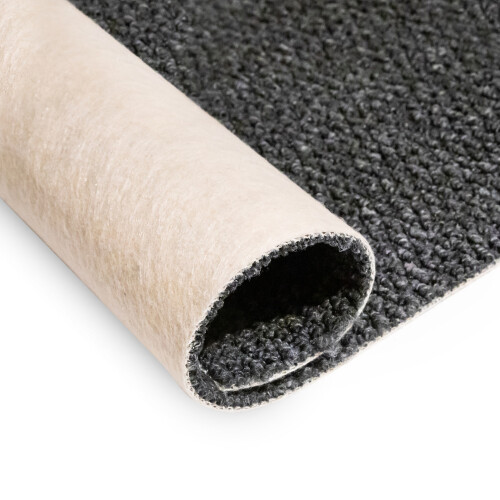 (7m x 4m Width) Dark Grey Charcoal Shade Berber Loop Carpet 2