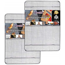 2x Oven Grill Rack Cooling Baking Roasting Jelly Roll Pan 38x25.4cm