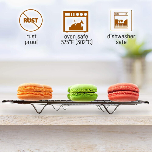 2x Oven Grill Rack Cooling Baking Roasting Jelly Roll Pan 38x25.4cm 2