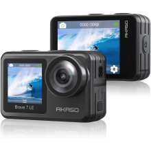 AKASO Brave 7 LE Action Camera, IPX7 Waterproof Navitve 4K 20MP WiFi Sports Camera with Touch Screen, EIS 2.0 Remote Control Underwater 40M Cam with